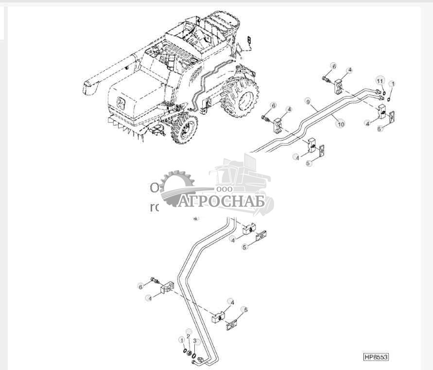 Steering Lines, R.H. Side 